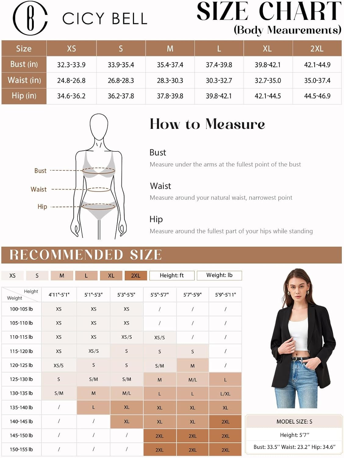 Womens Casual Blazers Open Front Long Sleeve Work Office Suit Jackets Blazer