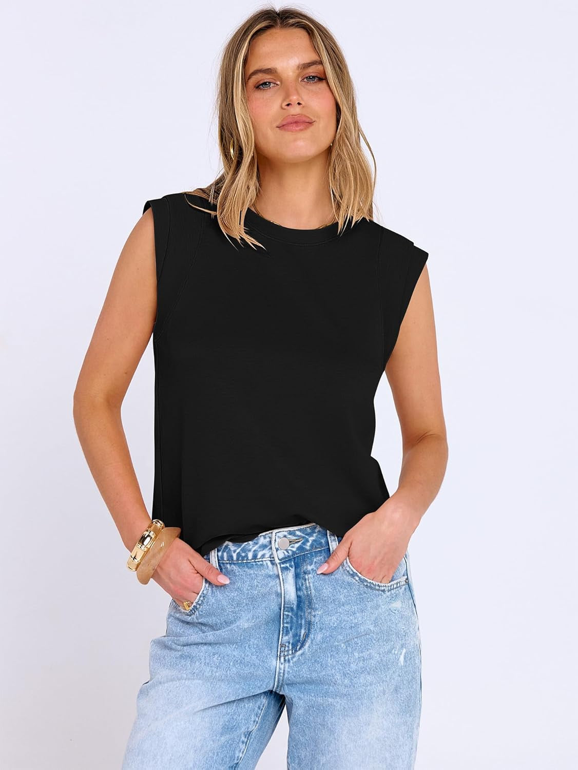 Business Casual Tops for Womens Cap Sleeve Summer Dressy Shirts 2026 Trendy Work Office Outfits Clothing