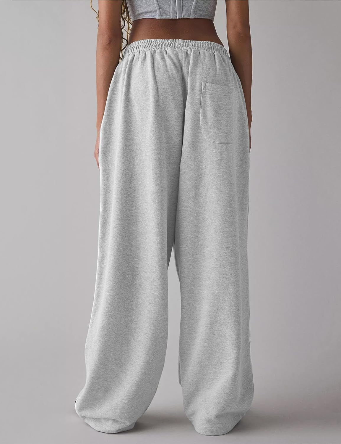 Women'S Wide Leg Sweatpants Y2K Interior Drawstring Baggy Joggers Dancer Pants Streetwear with Pockets