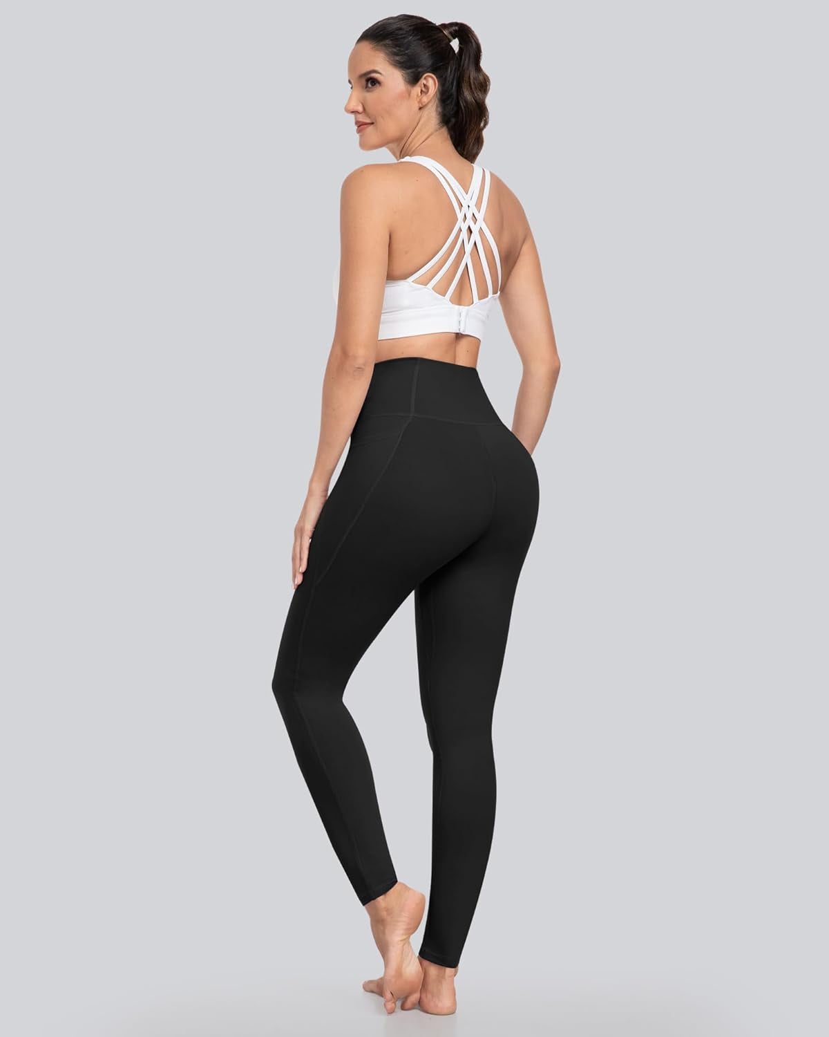 Leggings with Pockets for Women - Tummy Control High Waisted Soft Workout Yoga Pants