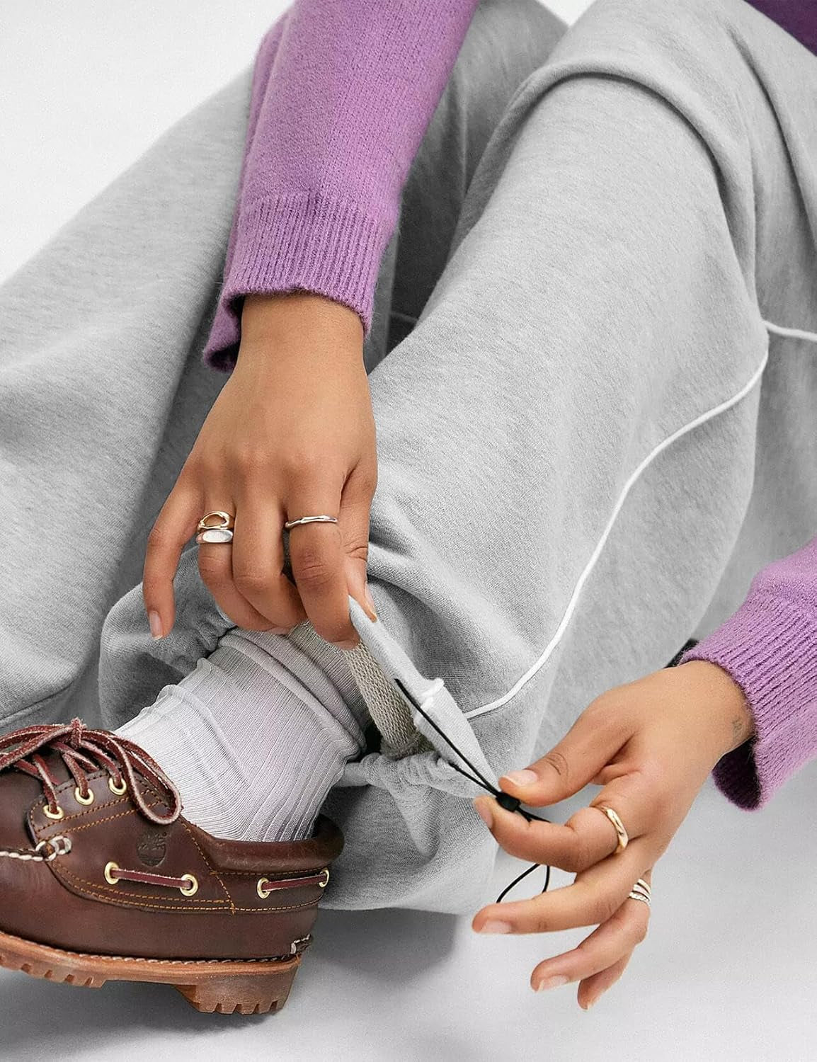 Women'S Wide Leg Sweatpants Y2K Interior Drawstring Baggy Joggers Dancer Pants Streetwear with Pockets