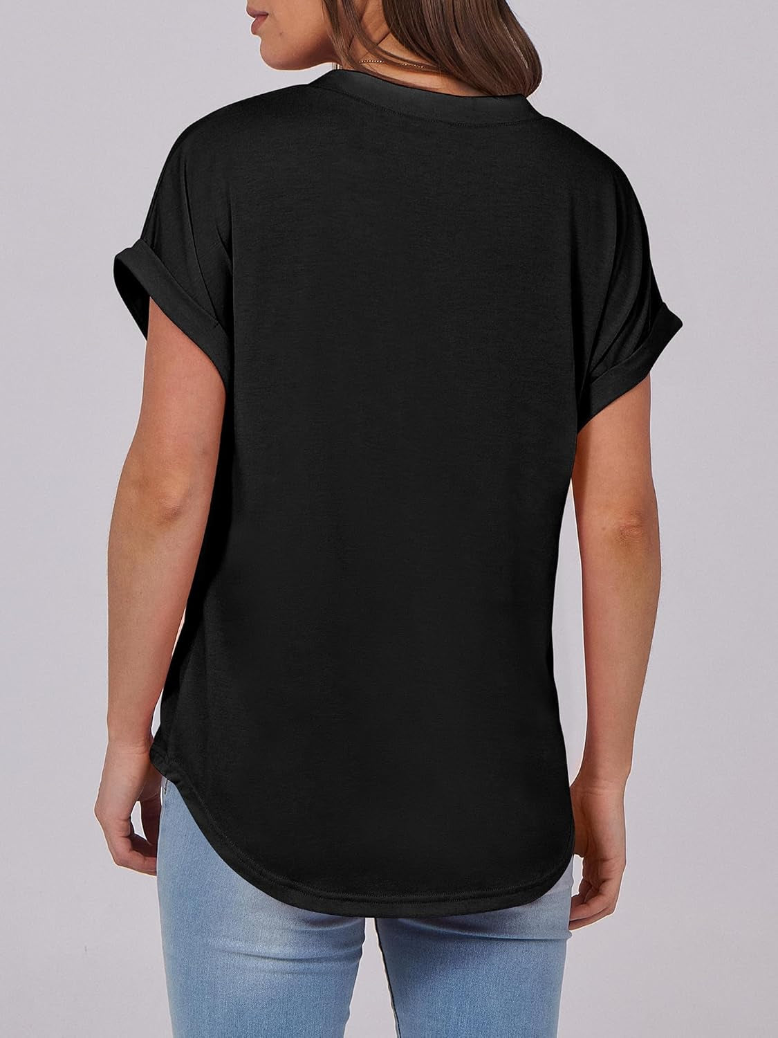 Womens Short Sleeve Henley Tops V Neck Dressy Casual Blouses Summer Trendy Tee Shirts 2026 Vacation Fashion Clothes