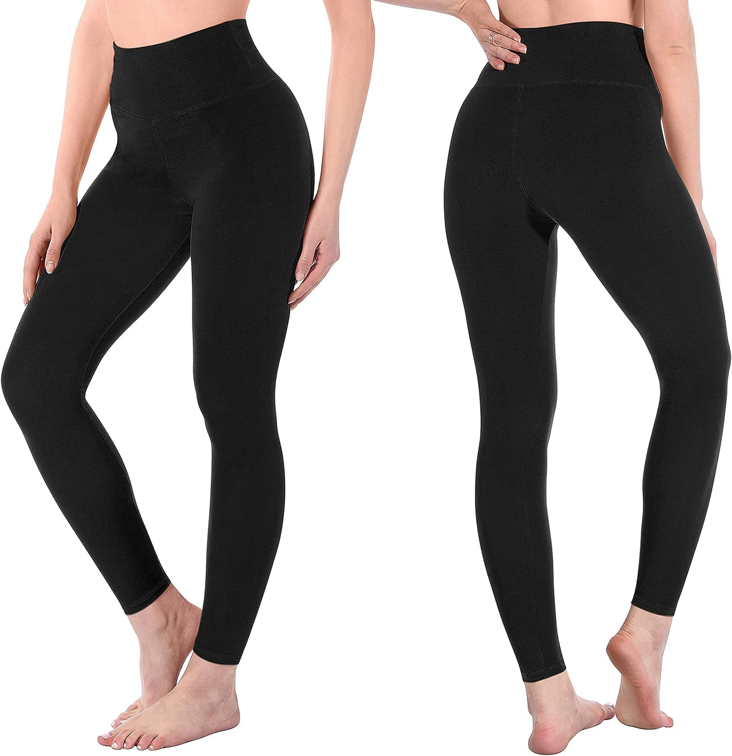 High Waisted Leggings for Women - Full Length Capri Buttery Soft Yoga Pants for Workout Athletic