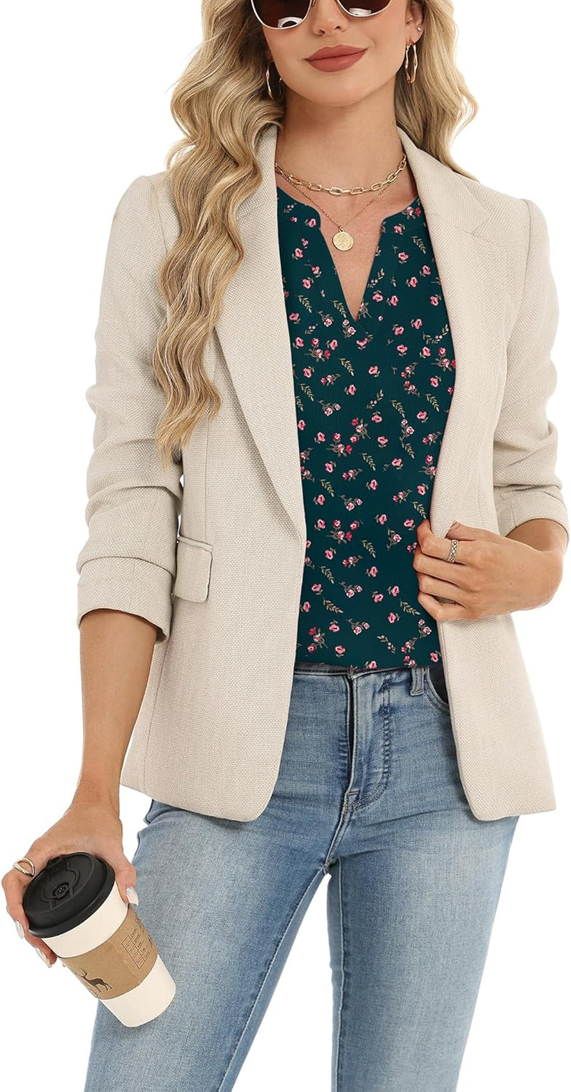 Womens Dressy Casual Shirts Short Sleeve V Neck Work Blouse Business Casual Summer Chiffon Tops