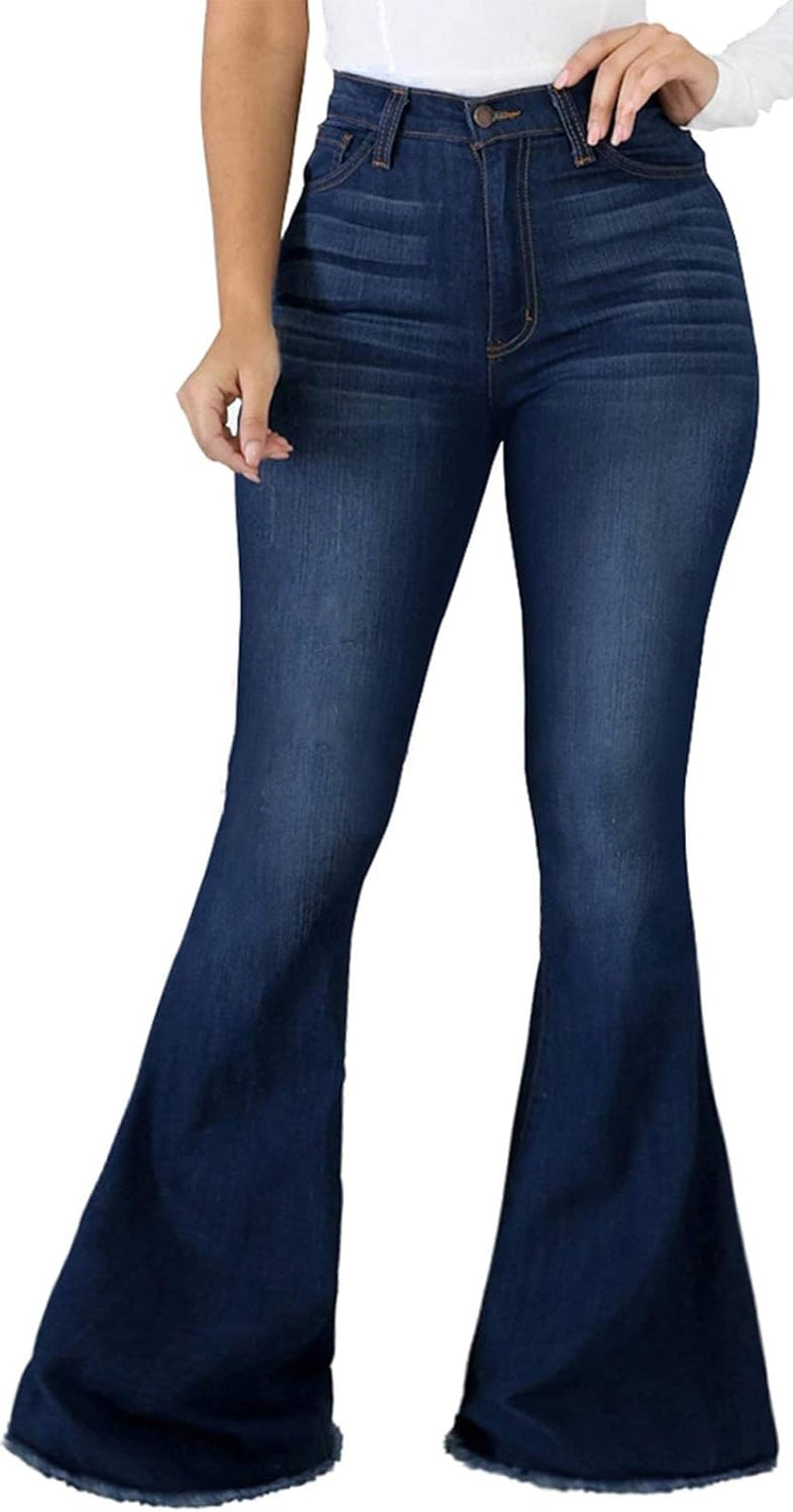 Bell Bottom Jeans for Women High Waisted Stretchy Skinny Flared Denim Pants