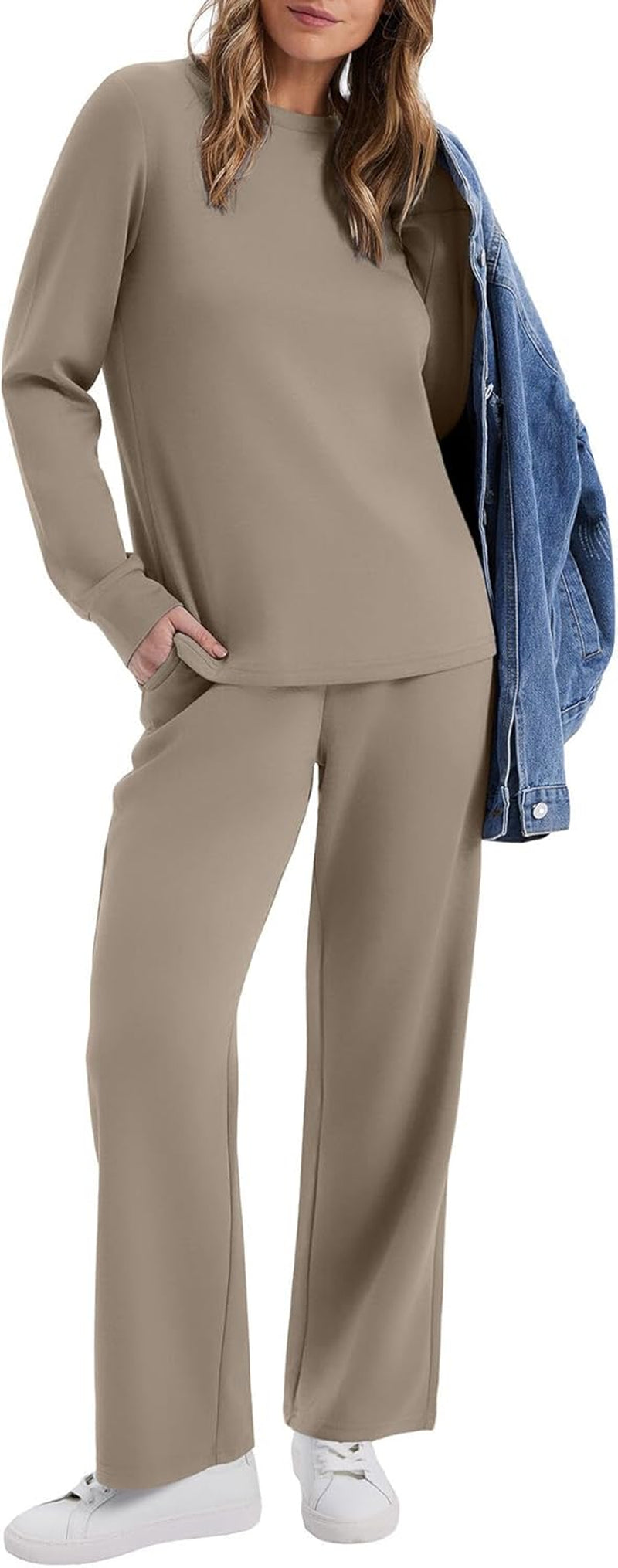 Lounge Sets for Women 2 Piece Travel Vacation Outfits Fall Sweatsuit Tracksuit