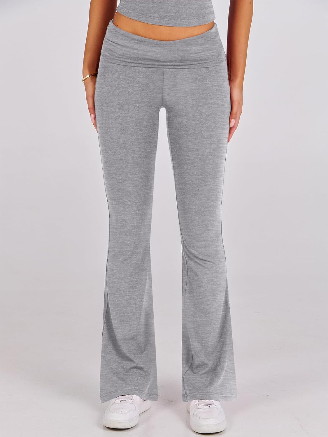 Lounge Sets for Women 2 Piece Foldover Yoga Flare Leggings Pants Crop Tops Casual Y2K Outfits Matching Tracksuit Set