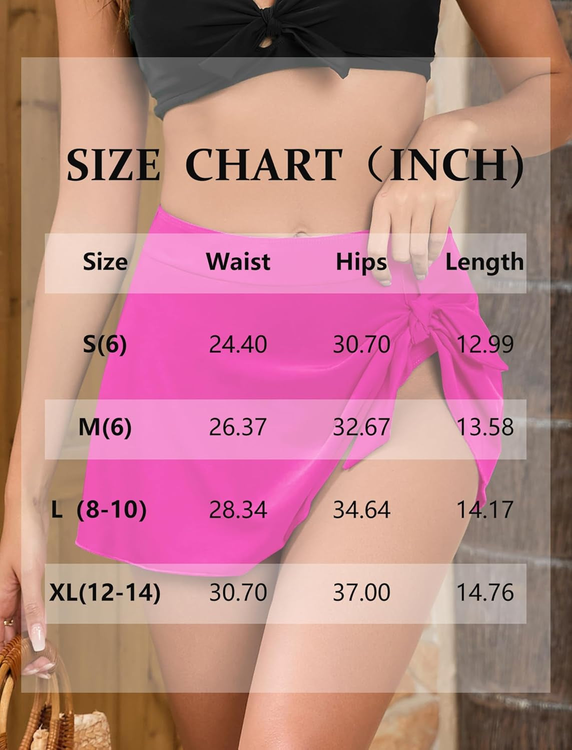 Swim Skirt for Women Tummy Control High Waisted Short Swim Skirt Tie Knot Tankini Bottom Bathing Suit Skirt