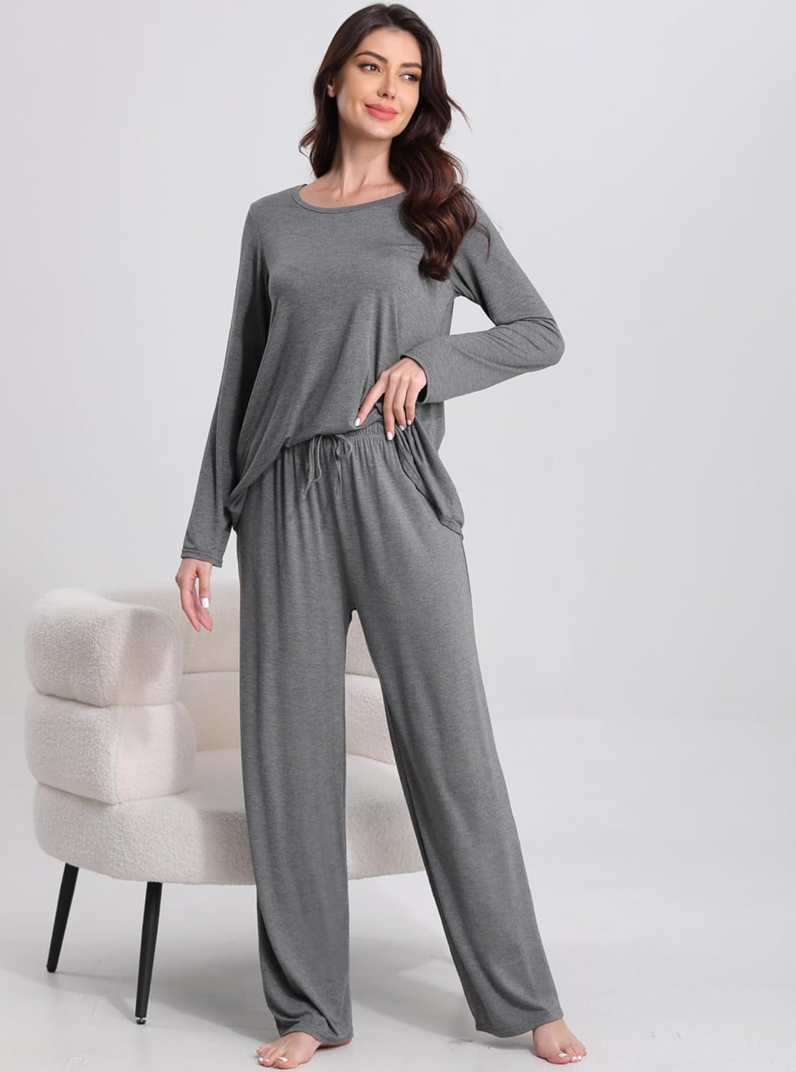 3 Pack Women'S Lounge Pants Wide Leg Yoga Pants Soft Pajama Bottoms Drawstring Casual Loose Sweatpants