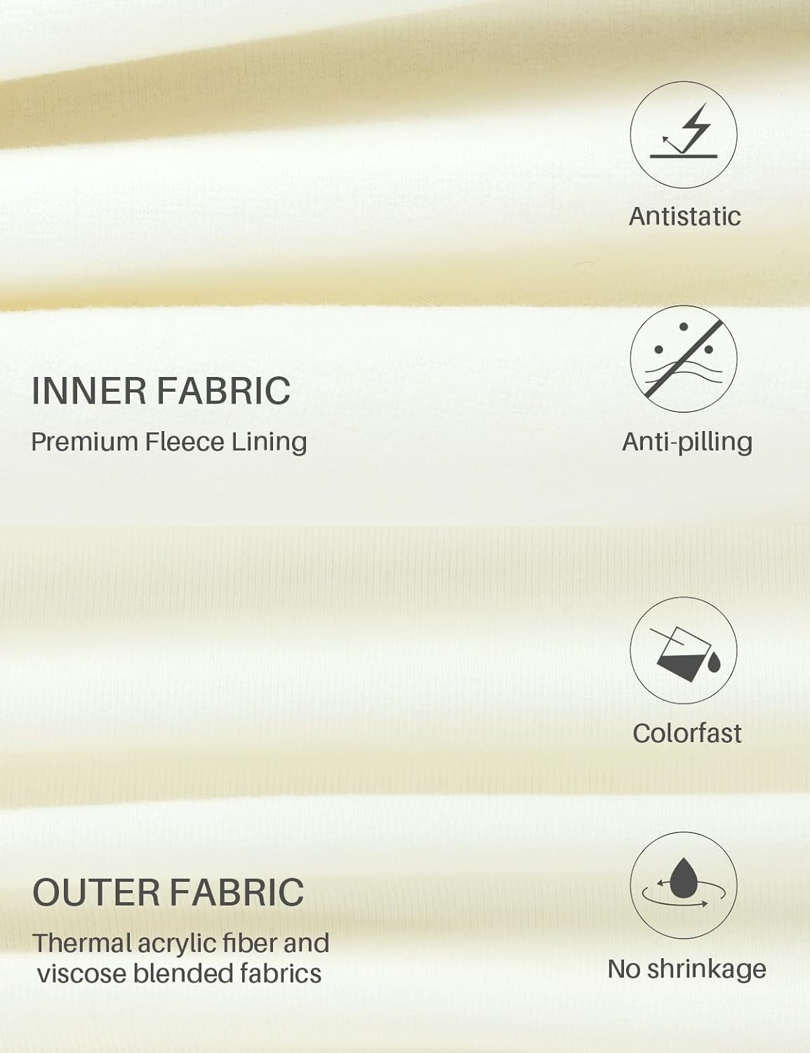 Long Johns for Women - Thermal Leggings for Women, Fleece Lined Base Layer Pants for Cold Weather 32-50℉