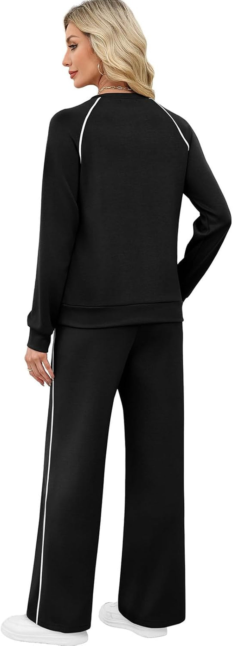 Women 2 Piece Lounge Sets Sweatsuit Fall Outfits Matching Wide Leg Pants Set Tracksuit Trendy Clothes