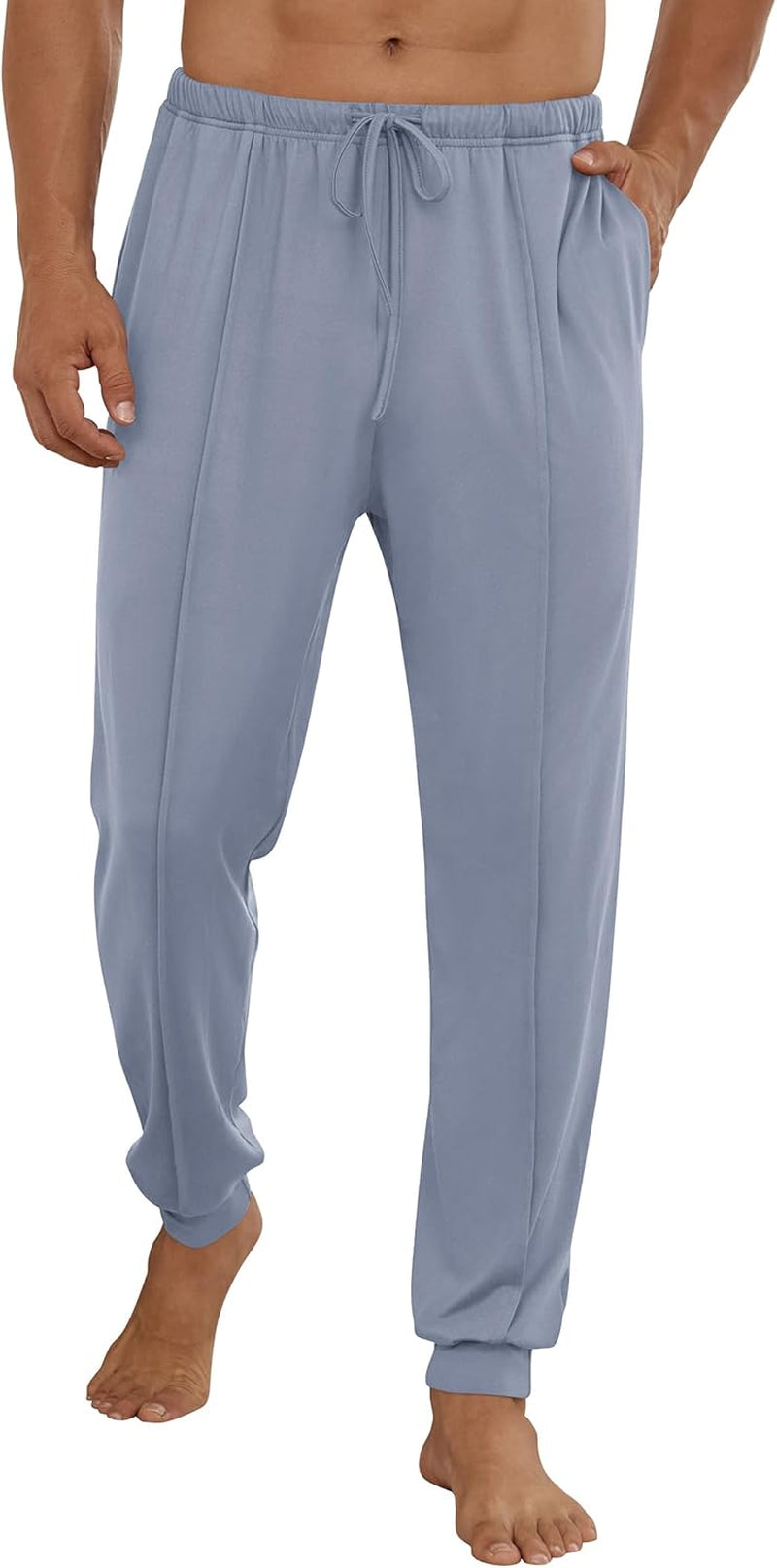Men'S Pajama Pants Ultra Lightweight Pjs Bottoms Soft Sleep Jogger Pants with Pocket Drawstring