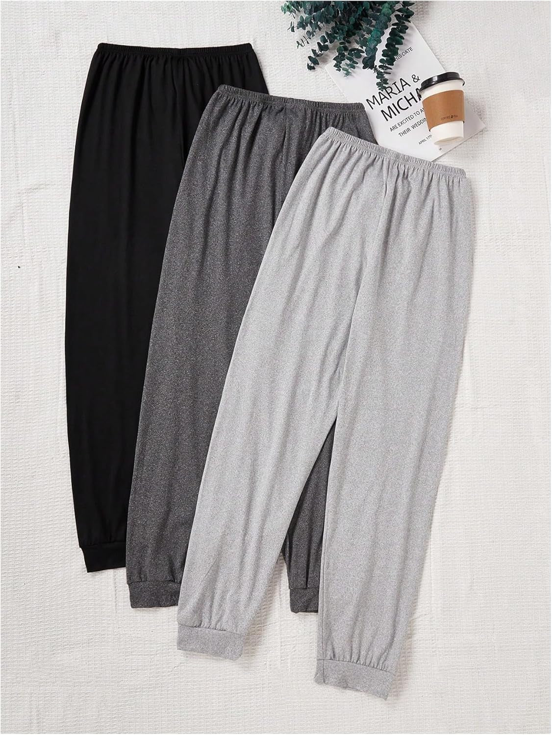 Women'S 3 Pack Pajama Bottoms Bow Knot Elastic Waist Comfy Casual Pajama Lounge Pants