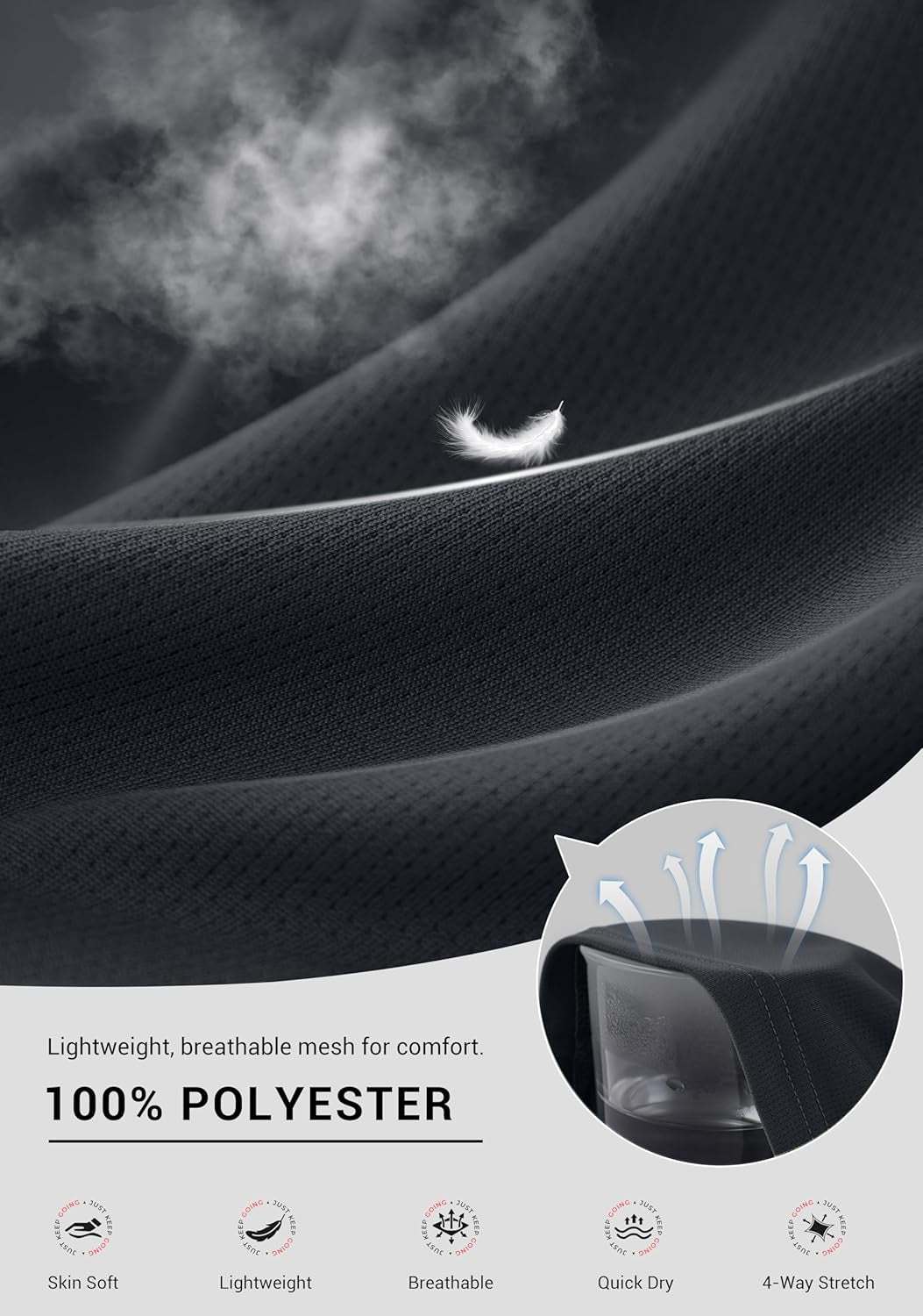 Men'S Athletic Sweatpants with Zipper Pockets Lightweight Quick Dry Mesh Workout Pants Open Bottom for Casual