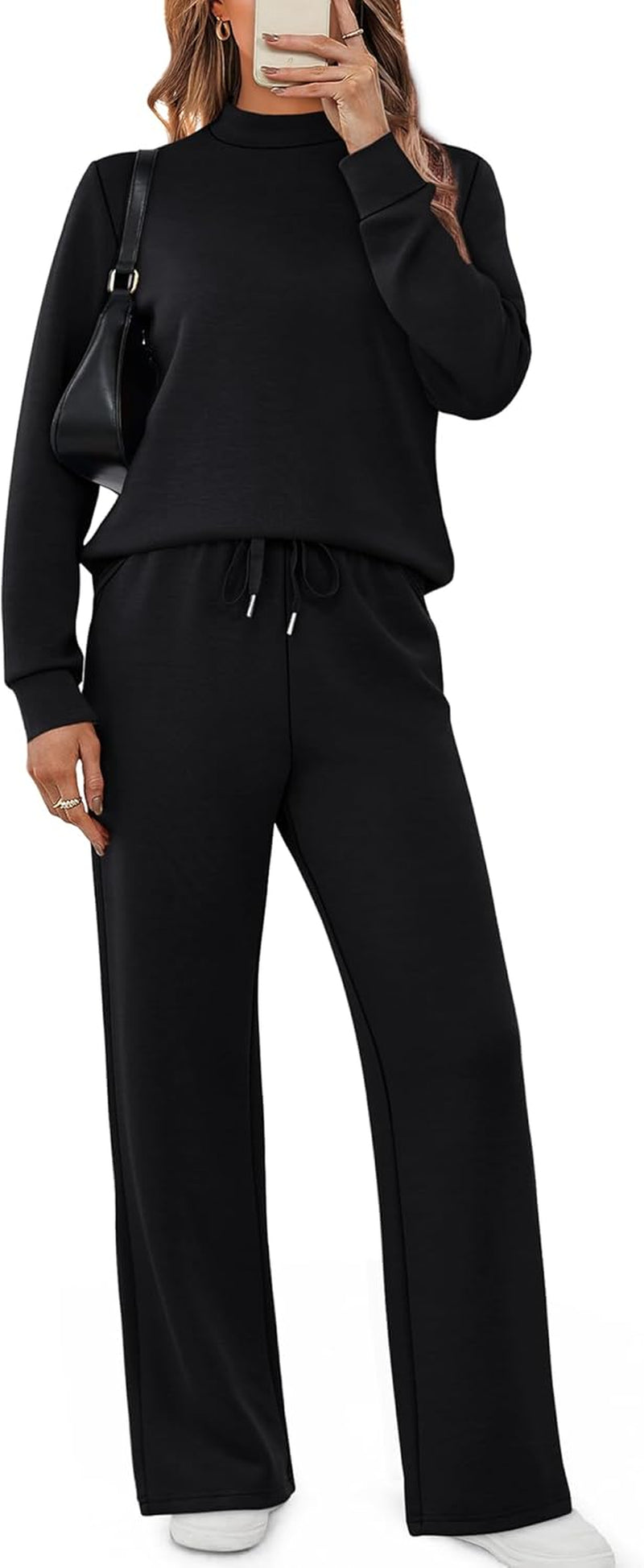 Two Piece Sets for Women Mock Neck Matching Sets Loungewear Fall Clothes Travel Outfits Fashion 2025 XS-2XL