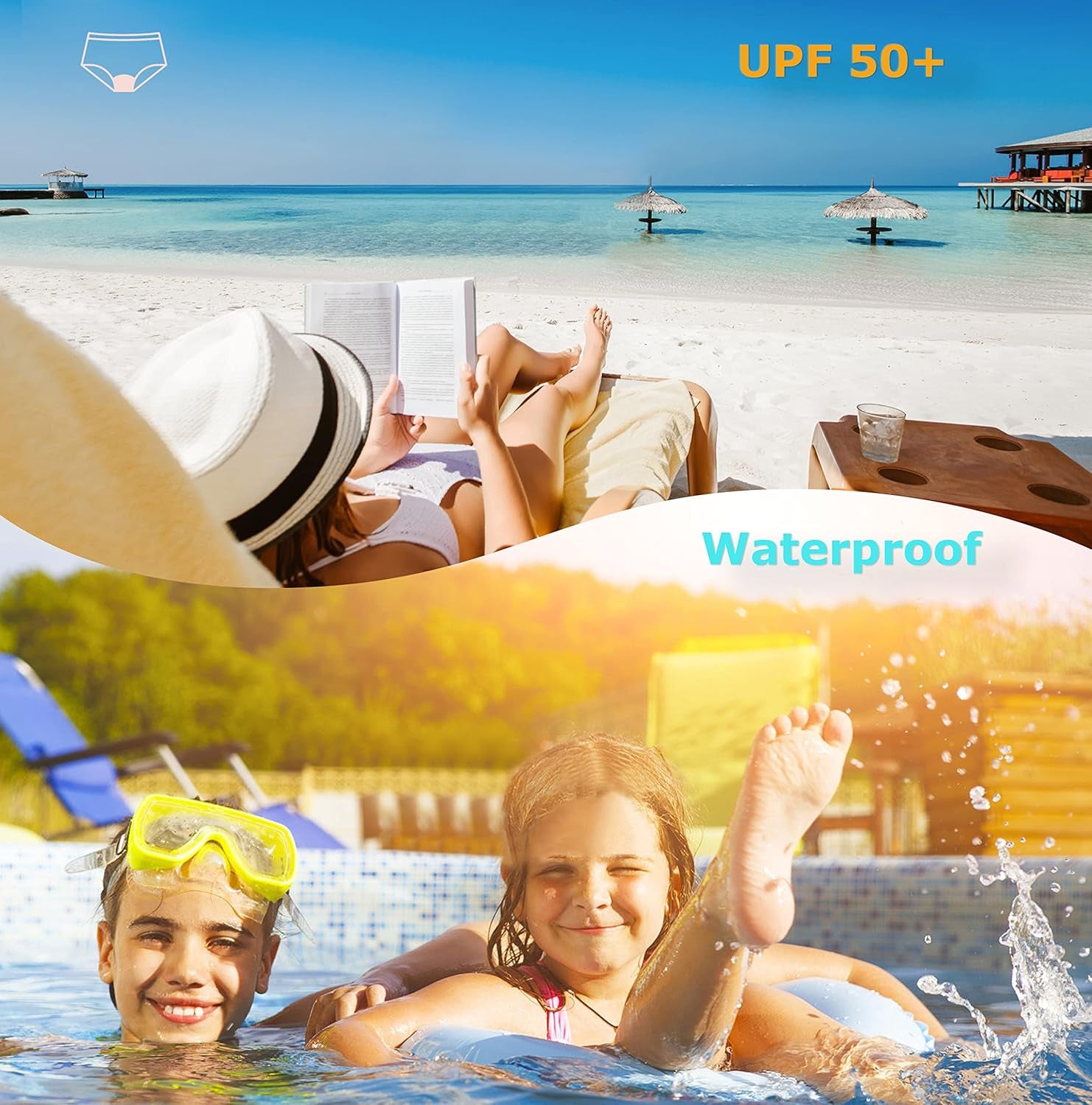 Period Swimwear Bikini Menstrual Leakproof Swim Bottoms UPF 50+ Waterproof Brief Light Flow for Women Girls Teens