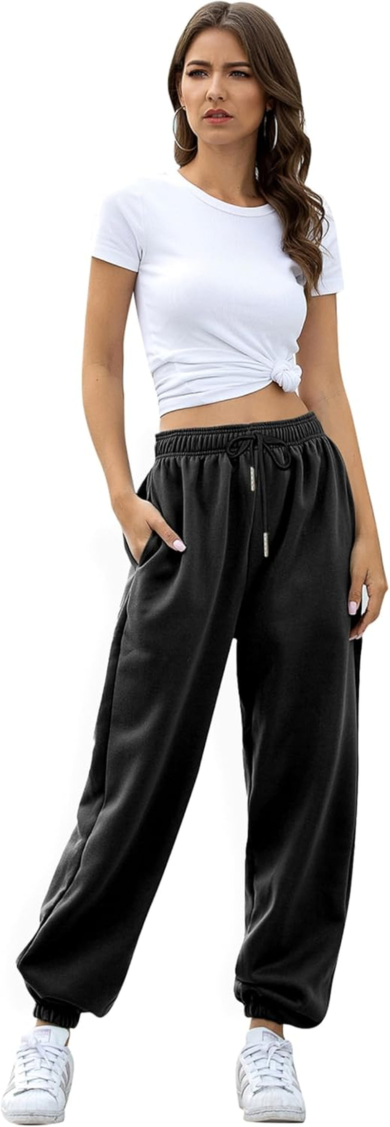 Cinch Bottom Sweatpants for Women with Pockets