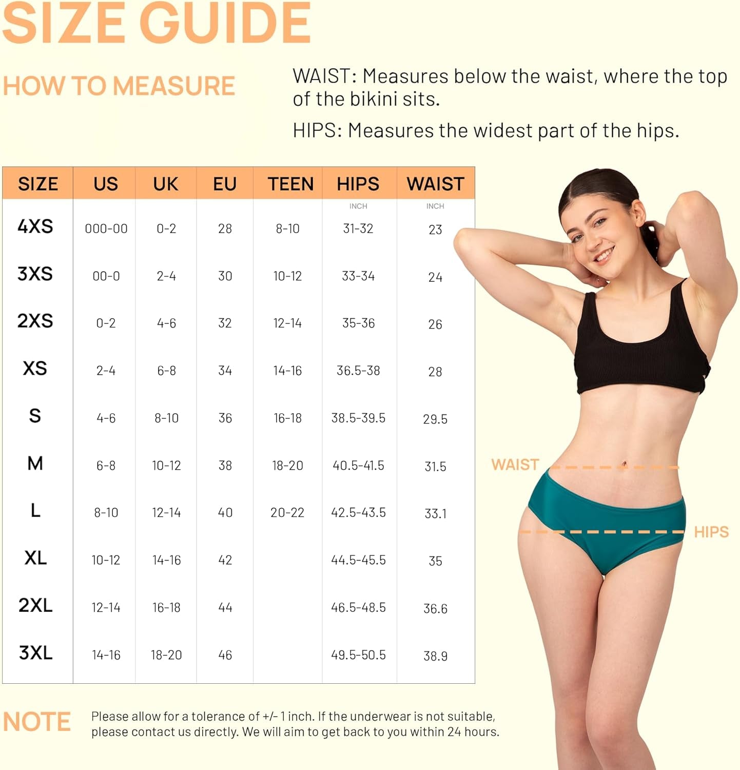 Period Swimwear - Menstrual Leakproof Bikini Bottoms - Mid Waisted Swim Bottoms for Teens, Girls, Women