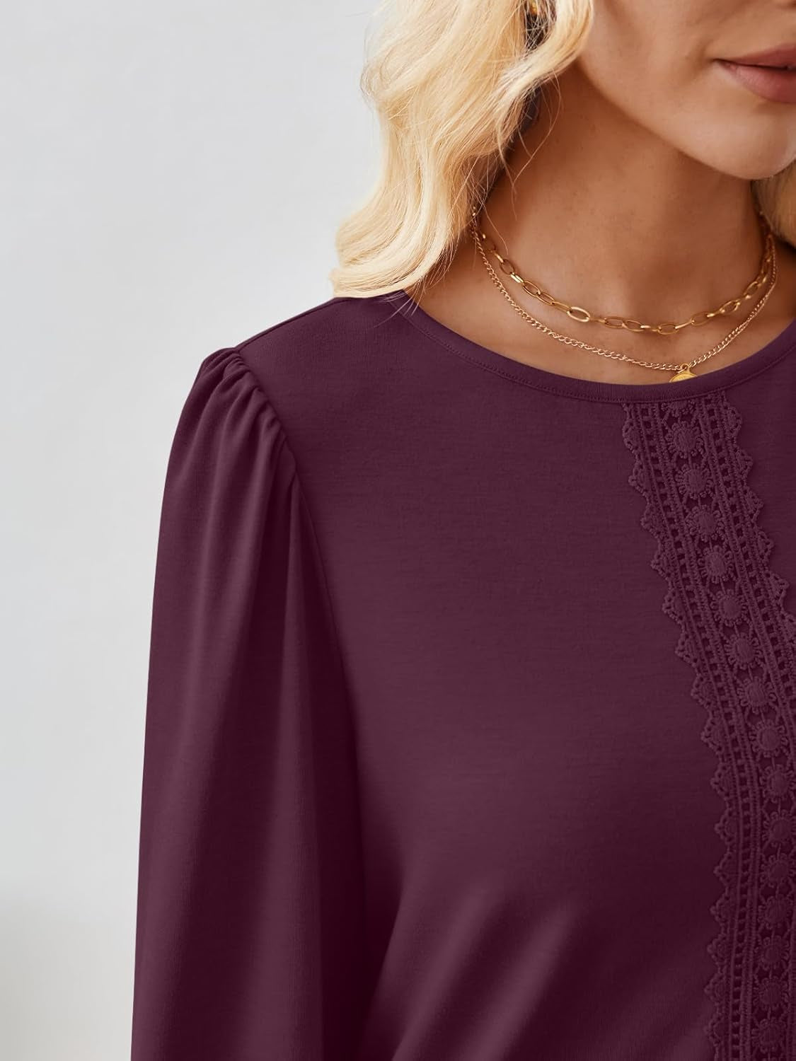 Long Sleeve Shirts for Women Business Dressy Casual Tops Work Blouses Pleated Tunics