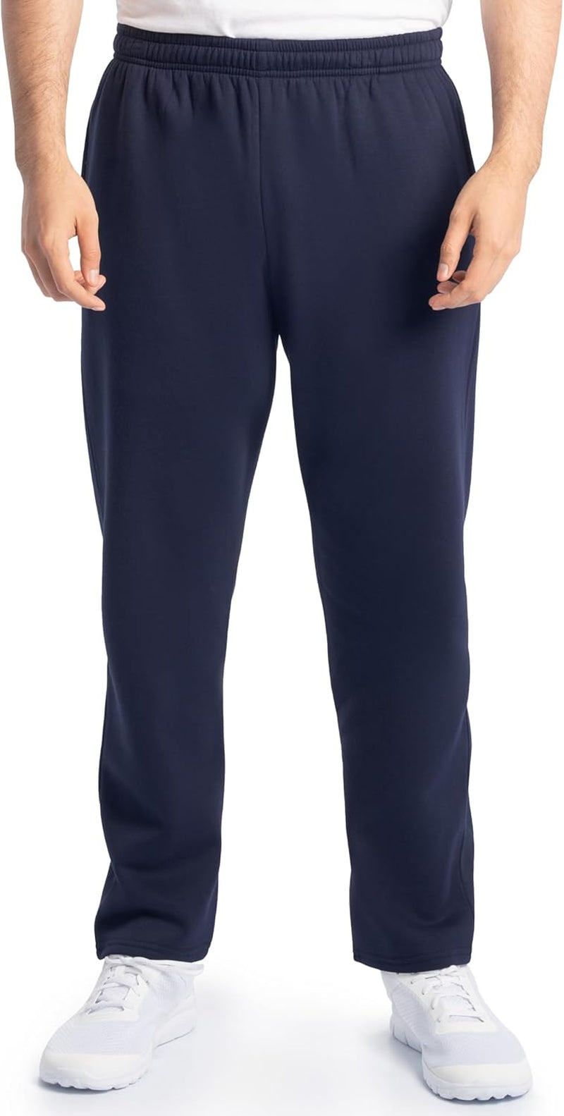 Mens Eversoft Fleece Open Bottom Sweatpants with Pockets, Relaxed Fit, Moisture Wicking, Breathable