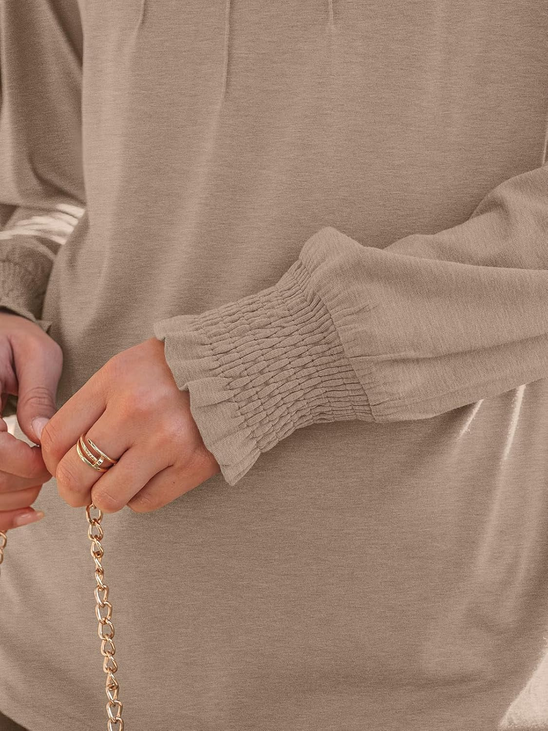 Womens Fall Fashion Long Sleeve Shirts Dressy Casual Pleated Basic Trendy Tops Winter Clothes 2025