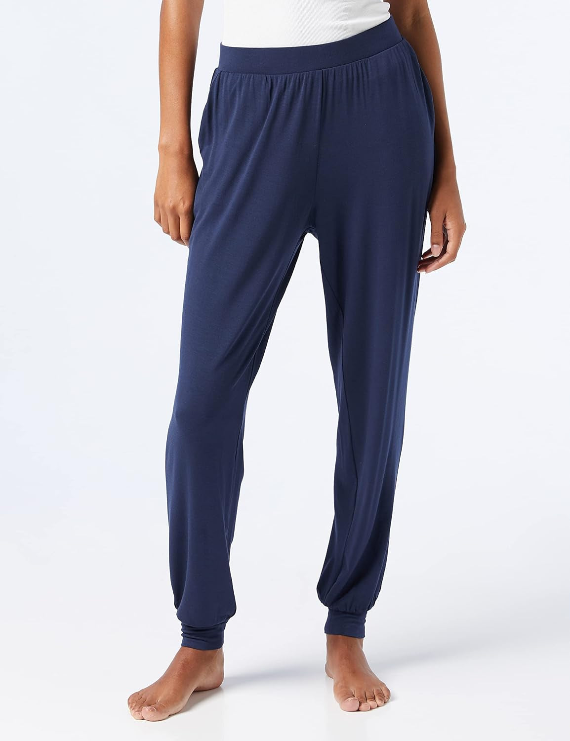 Womens Lightweight Knit Jersey Pajama Pants, Jogger Lounge Sleep Wear with Pockets