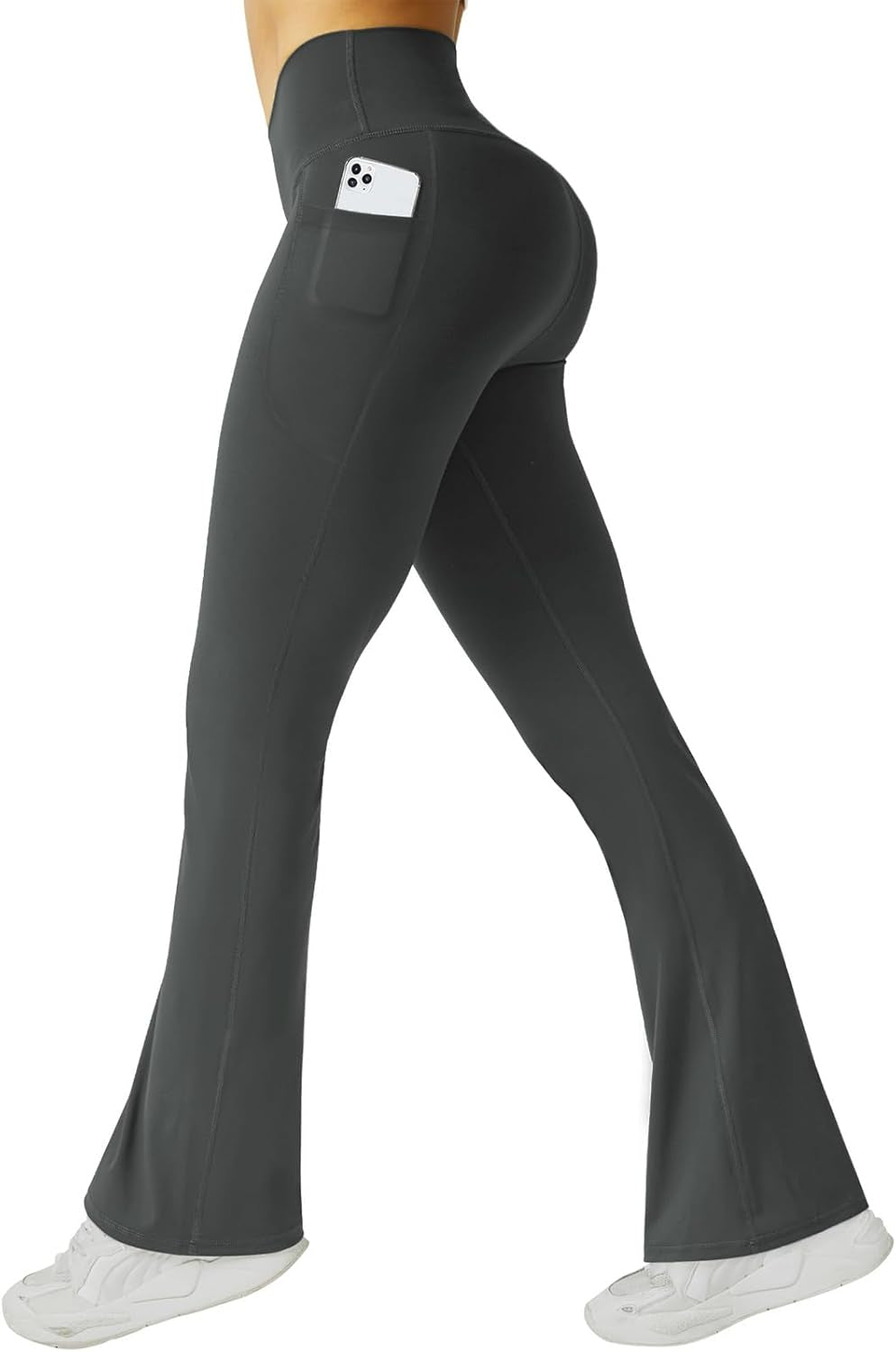 Women'S Flare Yoga Pants with Pockets High Waist Flared Leggings Bootcut Gym Workout Pants Tummy Control