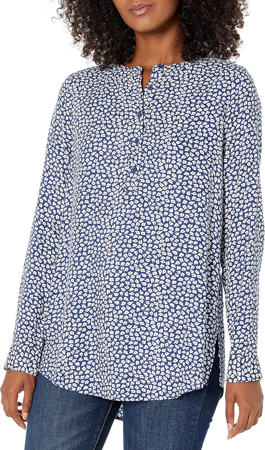 Women'S Long-Sleeve Woven Blouse