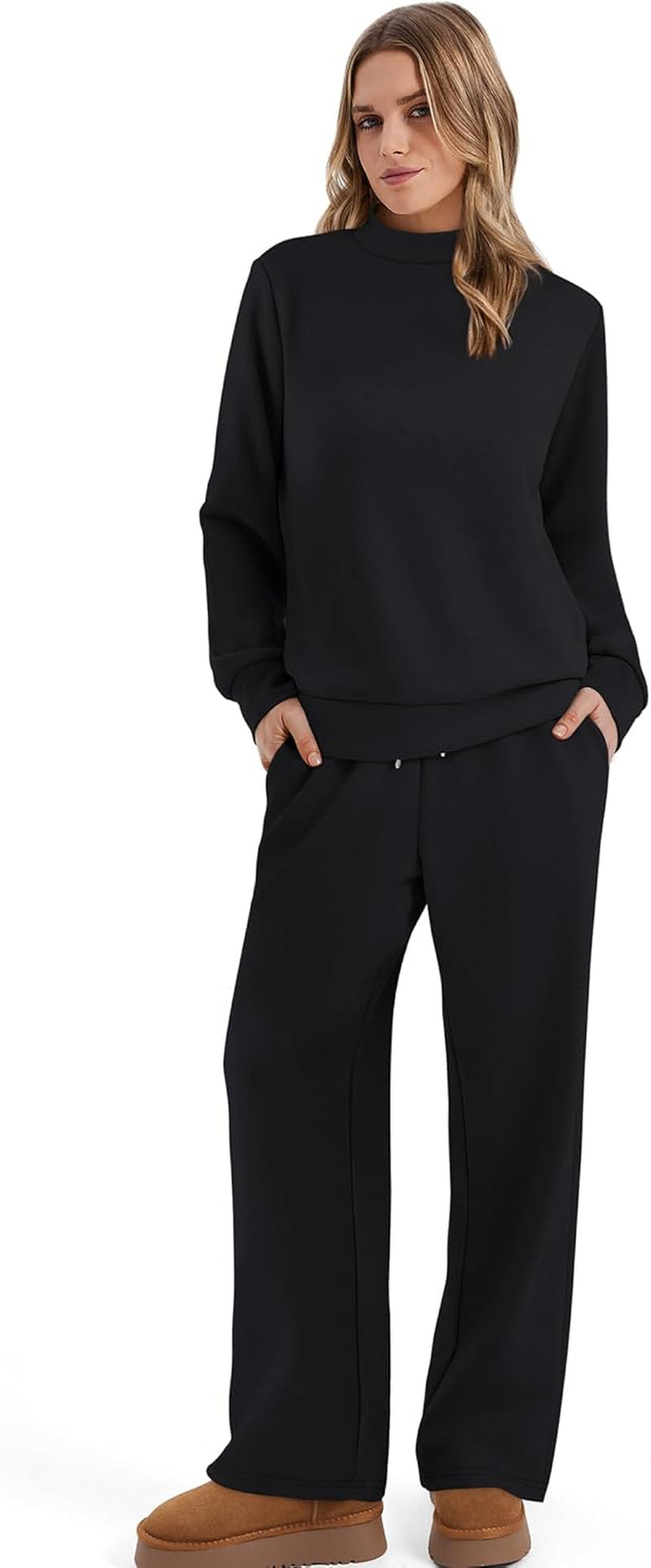 Two Piece Sets for Women Mock Neck Matching Sets Loungewear Fall Clothes Travel Outfits Fashion 2025 XS-2XL