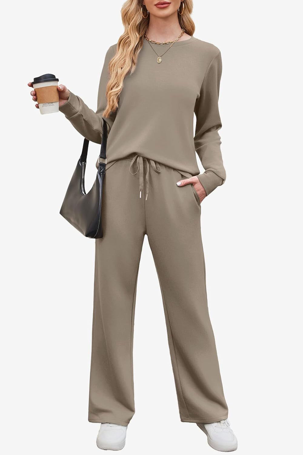 Lounge Sets for Women 2 Piece Travel Vacation Outfits Fall Sweatsuit Tracksuit